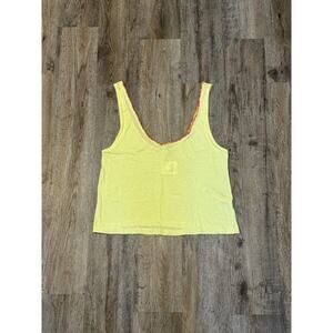 Free People Womens Yellow Back To Basics Cami Tank Top Size XS